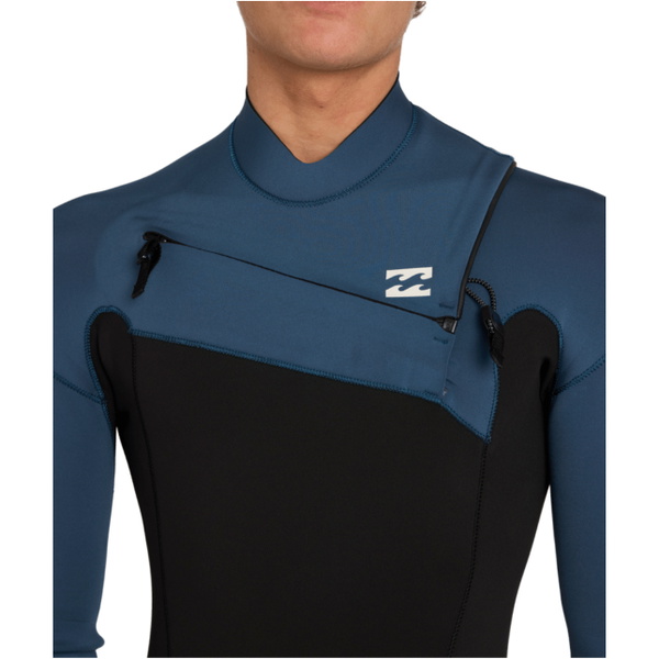 2026 Billabong Mens Absolute Core 3/2mm Chest Zip Wetsuit ABYW100293 - Dark Denim